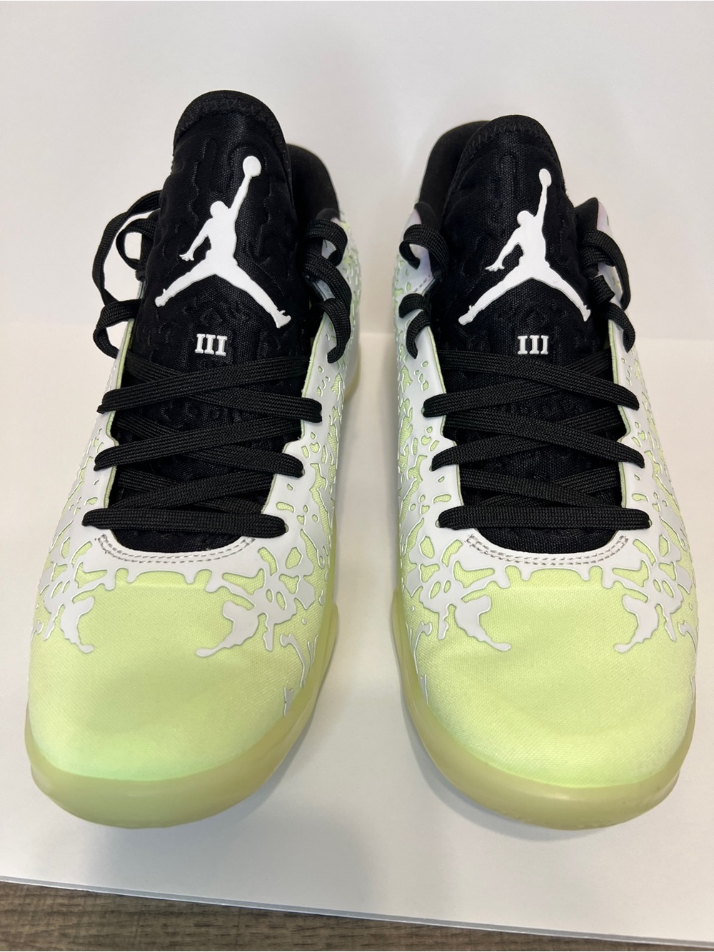 Nike Jordan Zion 3 No Guts Basketball Shoes 9 Black White Neon Green